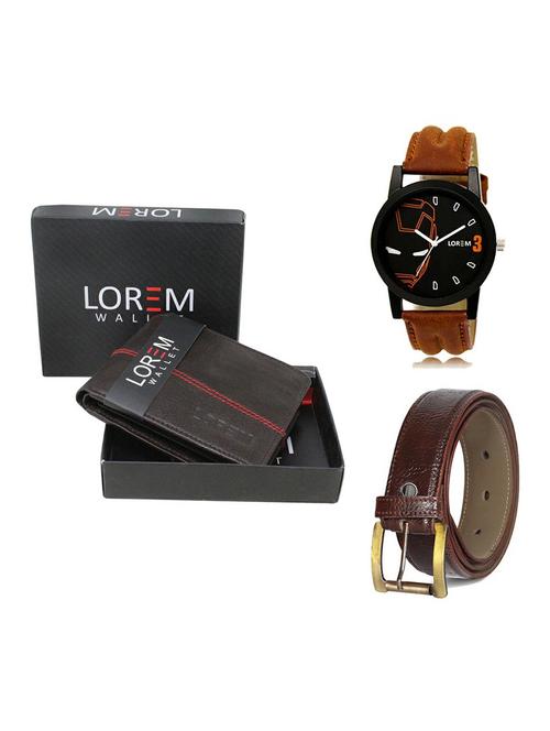 belt, wallet & watch gift combo - 19359039 - Very Small Image - 1