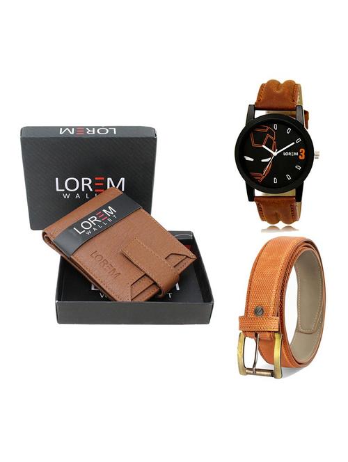 belt, wallet & watch gift combo - 19359046 - Very Small Image - 1