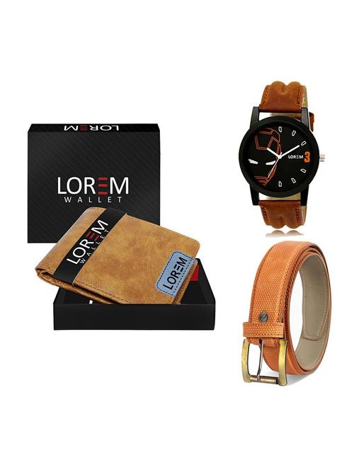 belt, wallet & watch gift combo - 19359049 - Very Small Image - 1