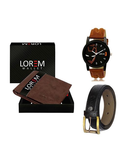 belt, wallet & watch gift combo - 19359053 - Very Small Image - 1