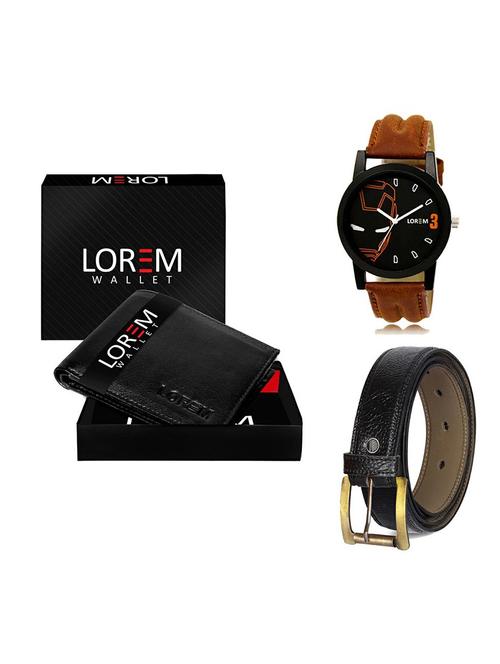 belt, wallet & watch gift combo - 19359062 - Very Small Image - 1