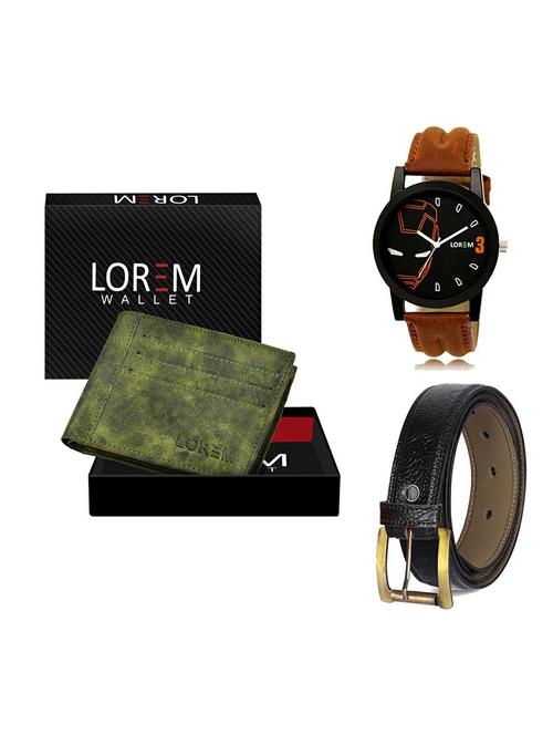 belt, wallet & watch gift combo - 19359068 - Very Small Image - 1