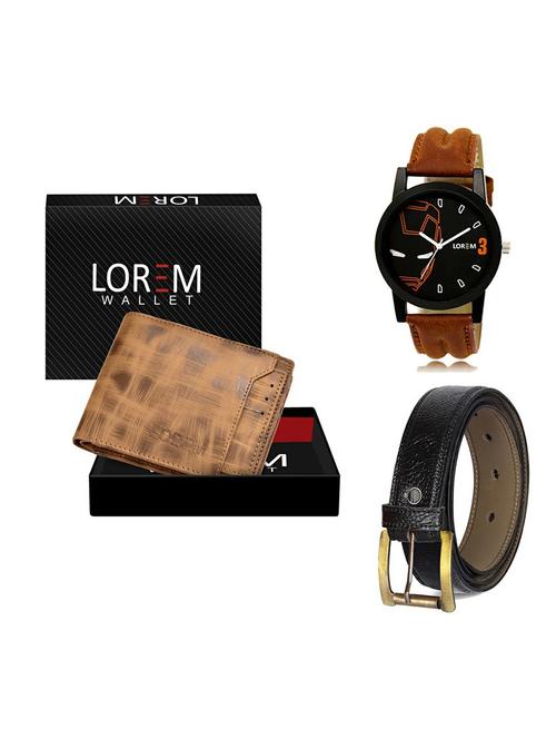 belt, wallet & watch gift combo - 19359080 - Very Small Image - 1