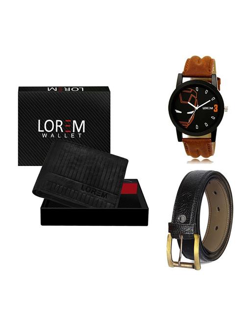 belt, wallet & watch gift combo - 19359110 - Very Small Image - 1