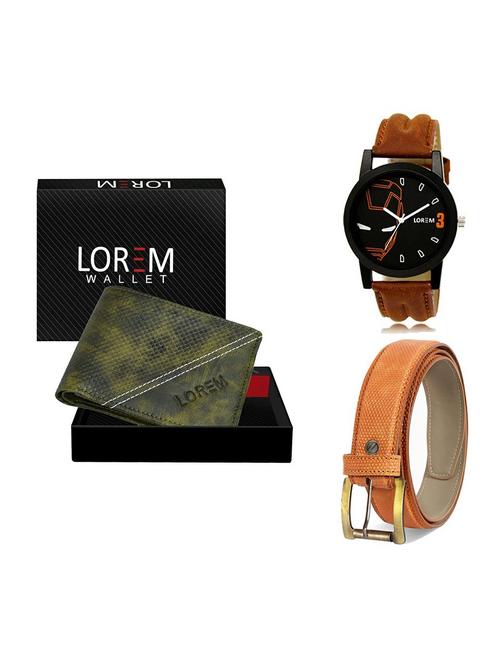 belt, wallet & watch gift combo - 19359118 - Very Small Image - 1