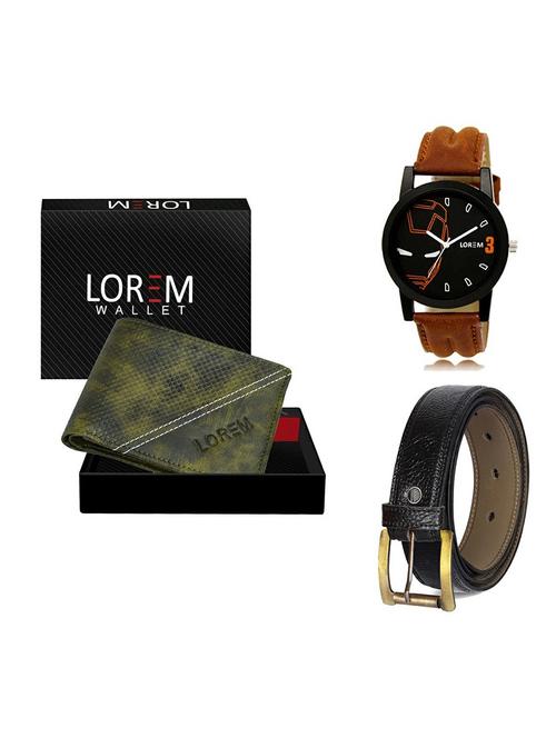 belt, wallet & watch gift combo - 19359119 - Very Small Image - 1