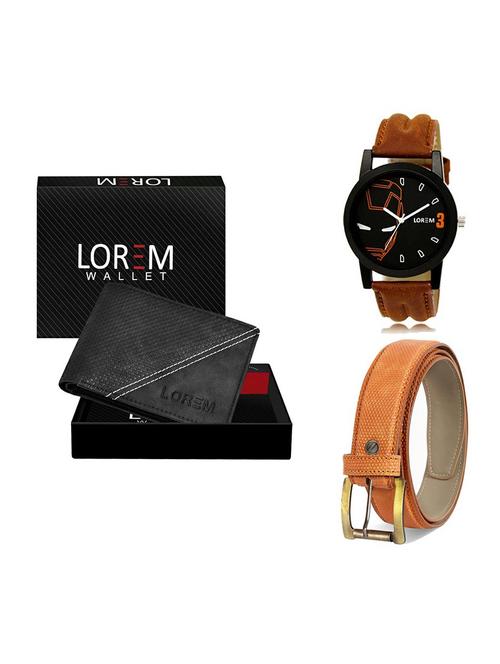 belt, wallet & watch gift combo - 19359121 - Very Small Image - 1