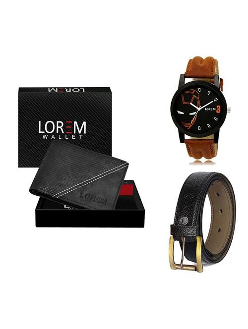 belt, wallet & watch gift combo - 19359122 - Very Small Image - 1
