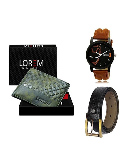 belt, wallet & watch gift combo - 19359131 - Very Small Image - 1