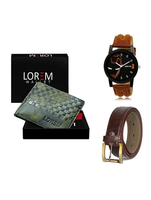 belt, wallet & watch gift combo - 19359132 - Very Small Image - 1