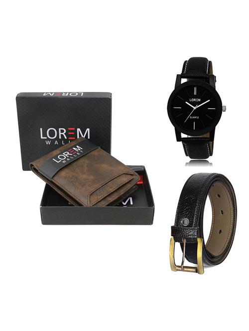belt, wallet & watch gift combo - 19359167 - Very Small Image - 1