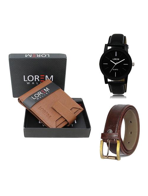 belt, wallet & watch gift combo - 19359183 - Very Small Image - 1