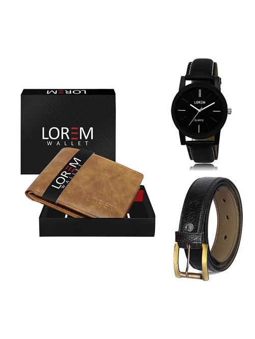 belt, wallet & watch gift combo - 19359191 - Very Small Image - 1