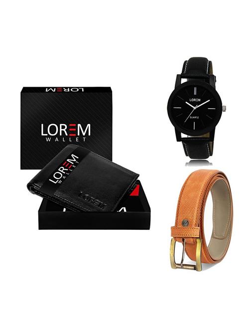belt, wallet & watch gift combo - 19359196 - Very Small Image - 1