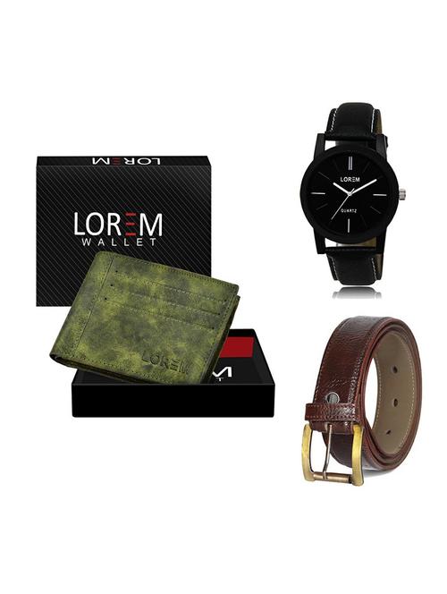 belt, wallet & watch gift combo - 19359204 - Very Small Image - 1