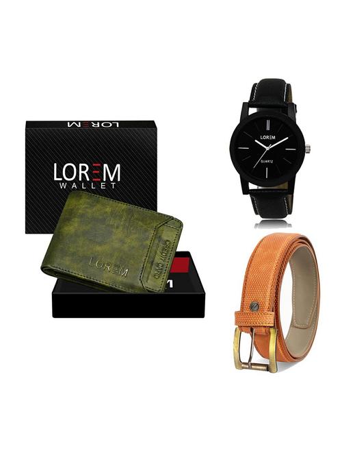 belt, wallet & watch gift combo - 19359232 - Very Small Image - 1