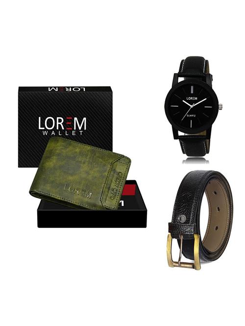 belt, wallet & watch gift combo - 19359233 - Very Small Image - 1