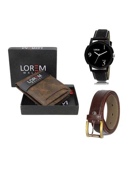 belt, wallet & watch gift combo - 19359303 - Very Small Image - 1