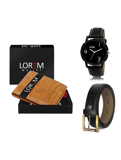belt, wallet & watch gift combo - 19359305 - Very Small Image - 1