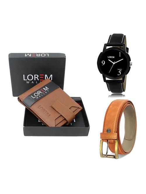 belt, wallet & watch gift combo - 19359316 - Very Small Image - 1
