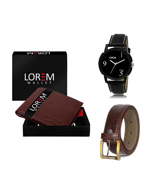 belt, wallet & watch gift combo - 19359330 - Very Small Image - 1