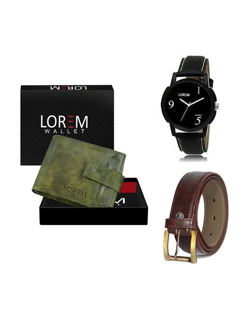 belt, wallet & watch gift combo - 19359354 - Very Small Image - 1