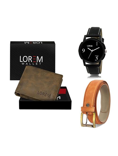 belt, wallet & watch gift combo - 19359361 - Very Small Image - 1