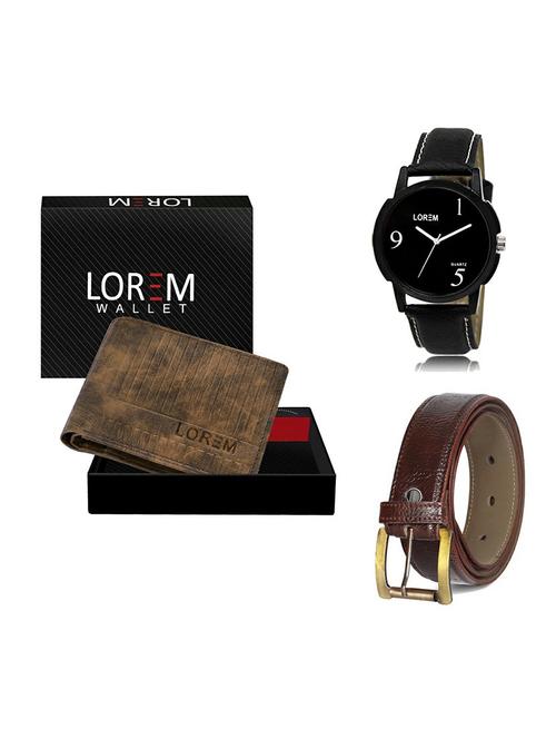 belt, wallet & watch gift combo - 19359372 - Very Small Image - 1