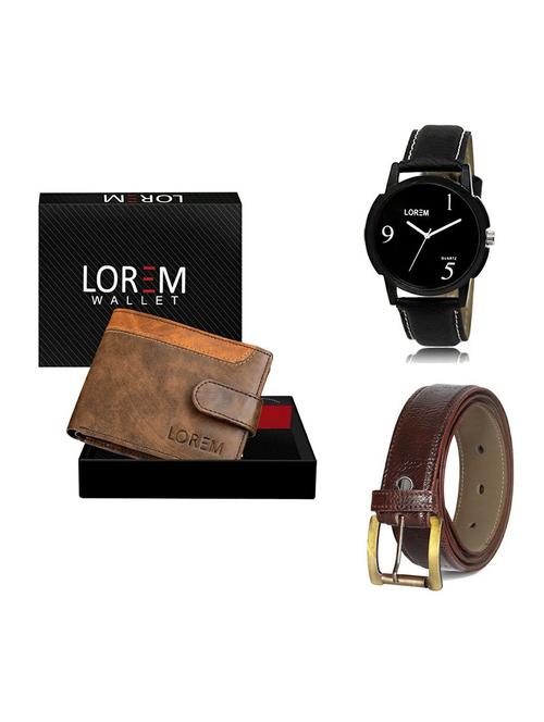 belt, wallet & watch gift combo - 19359420 - Very Small Image - 1