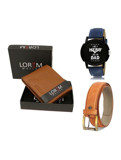 belt, wallet & watch gift combo - 19359427 - Very Small Image - 1
