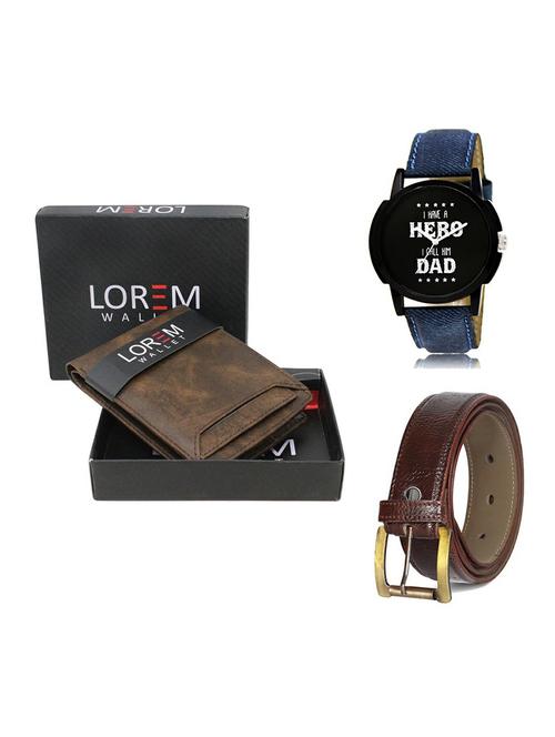 belt, wallet & watch gift combo - 19359438 - Very Small Image - 1