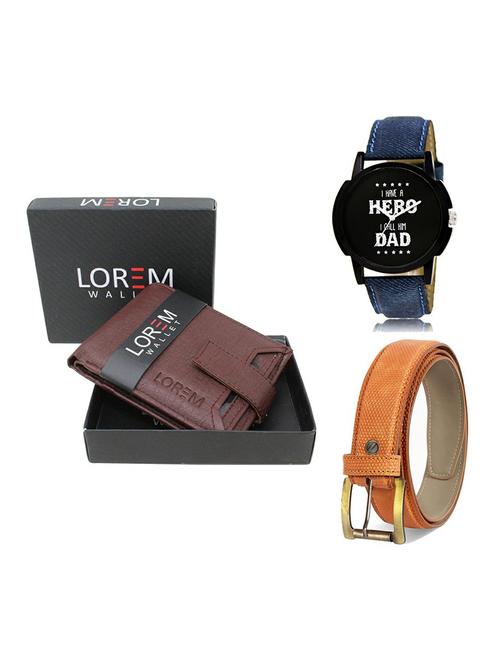 belt, wallet & watch gift combo - 19359448 - Very Small Image - 1