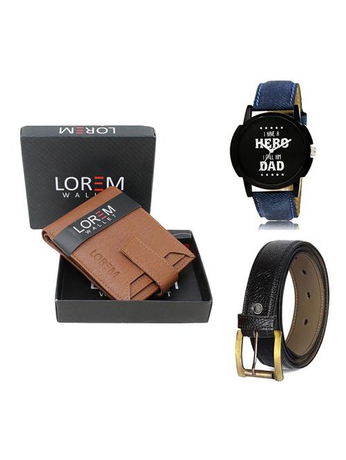 belt, wallet & watch gift combo - 19359452 - Very Small Image - 1