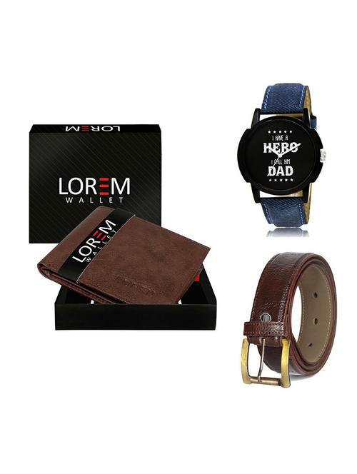 belt, wallet & watch gift combo - 19359459 - Very Small Image - 1