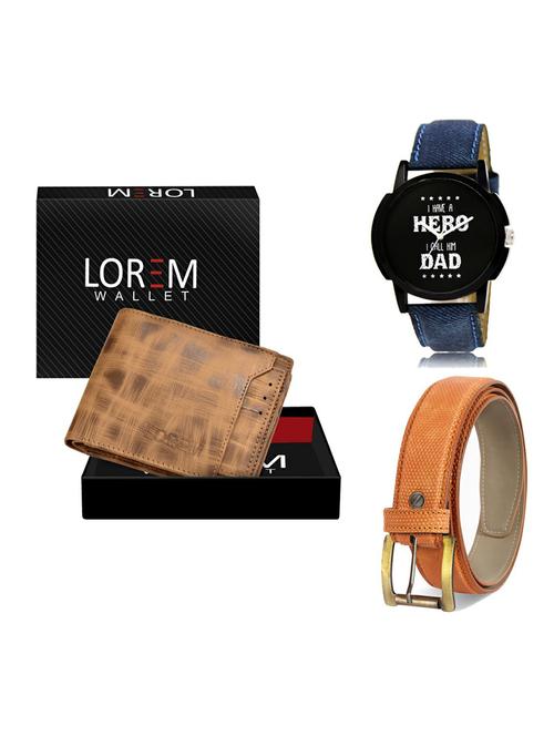 belt, wallet & watch gift combo - 19359484 - Very Small Image - 1