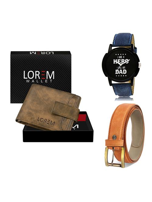 belt, wallet & watch gift combo - 19359490 - Very Small Image - 1
