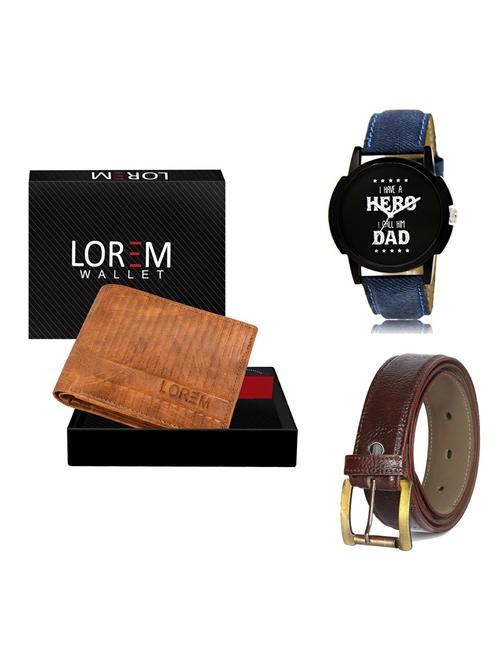 belt, wallet & watch gift combo - 19359510 - Very Small Image - 1