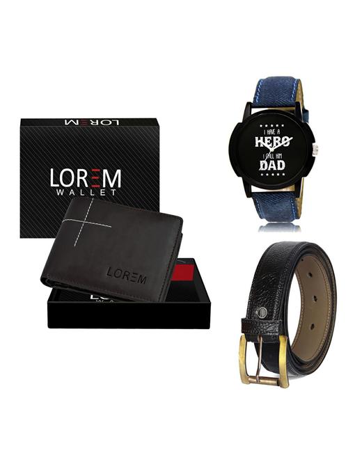 belt, wallet & watch gift combo - 19359545 - Very Small Image - 1