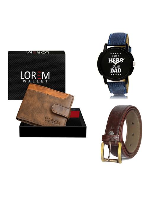 belt, wallet & watch gift combo - 19359555 - Very Small Image - 1