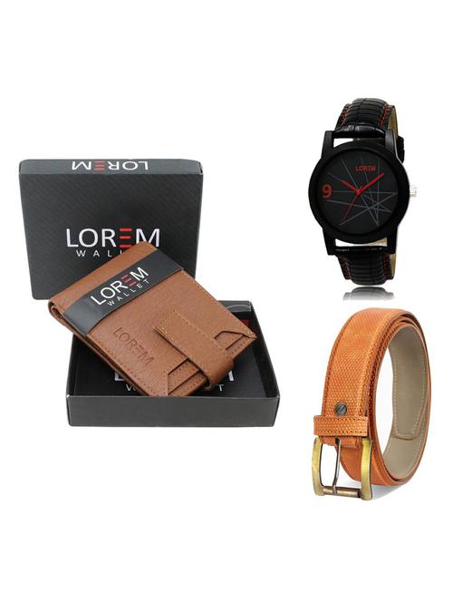 belt, wallet & watch gift combo - 19359586 - Very Small Image - 1