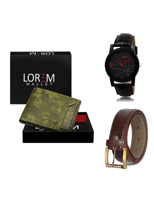 belt, wallet & watch gift combo - 19359606 - Very Small Image - 1
