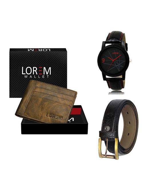 belt, wallet & watch gift combo - 19359614 - Very Small Image - 1