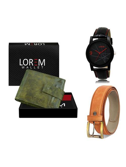 belt, wallet & watch gift combo - 19359622 - Very Small Image - 1