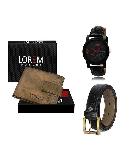belt, wallet & watch gift combo - 19359626 - Very Small Image - 1