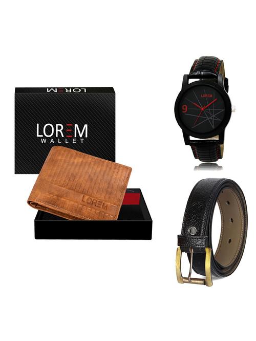belt, wallet & watch gift combo - 19359644 - Very Small Image - 1