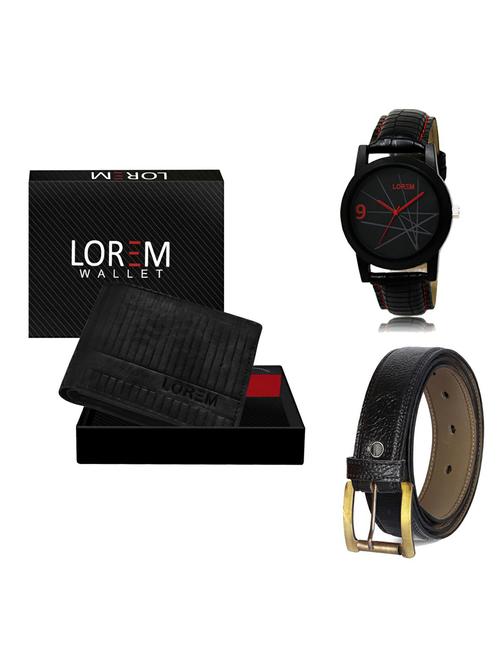 belt, wallet & watch gift combo - 19359650 - Very Small Image - 1