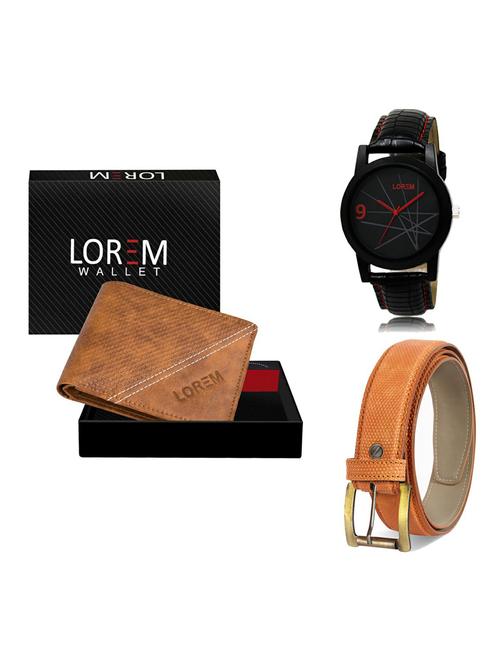 belt, wallet & watch gift combo - 19359655 - Very Small Image - 1