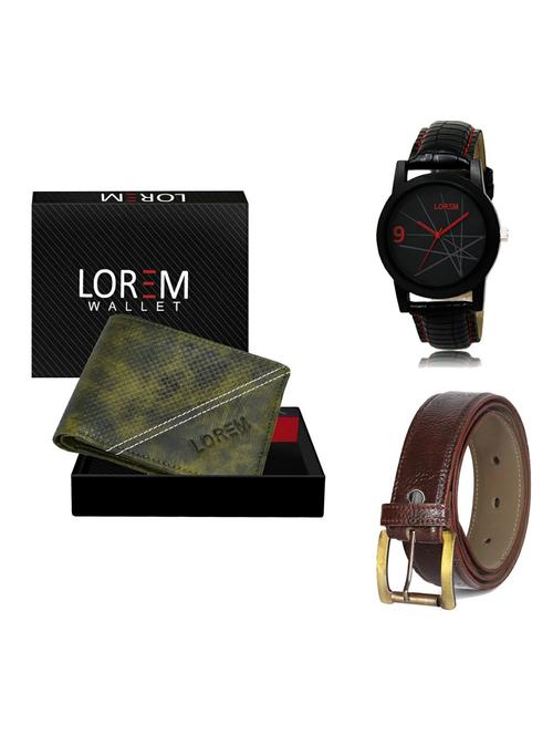 belt, wallet & watch gift combo - 19359660 - Very Small Image - 1