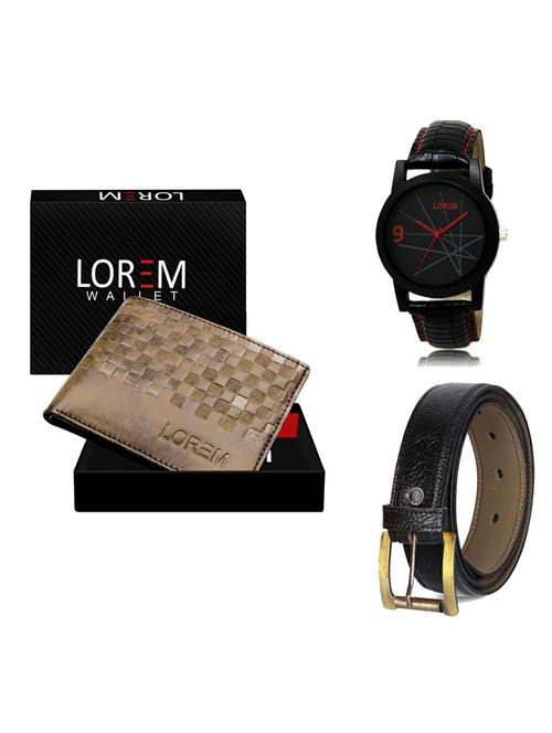 belt, wallet & watch gift combo - 19359665 - Very Small Image - 1