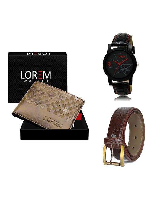 belt, wallet & watch gift combo - 19359666 - Very Small Image - 1